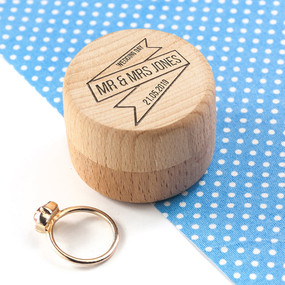 Personalised Couple's Wedding Ring Box - treat-republic