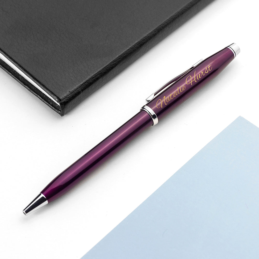 Personalised Cross Century II Pen in Plum - treat-republic