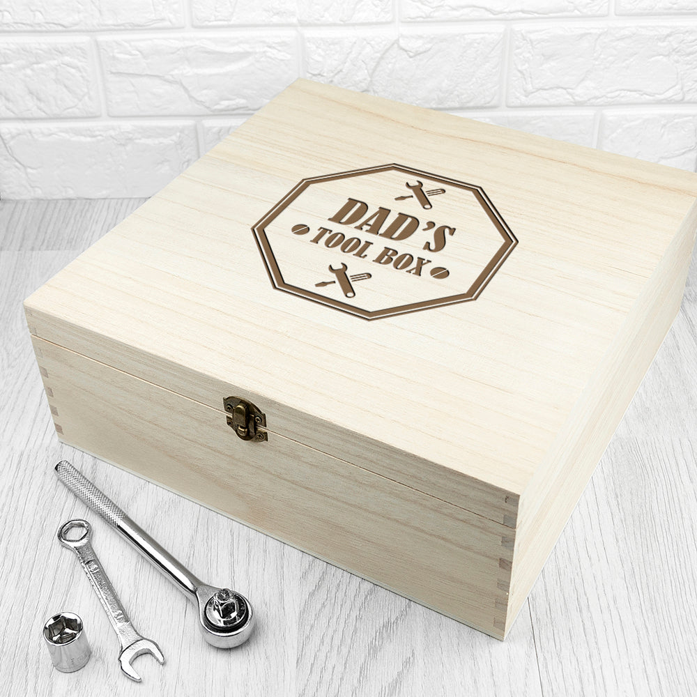 Personalised Dad's Emblem Tool Box - treat-republic