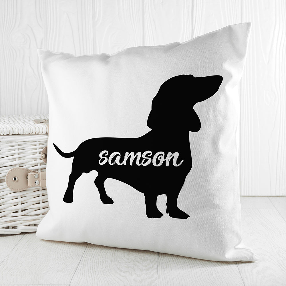 Personalised Daschund Silhouette Cushion Cover - treat-republic