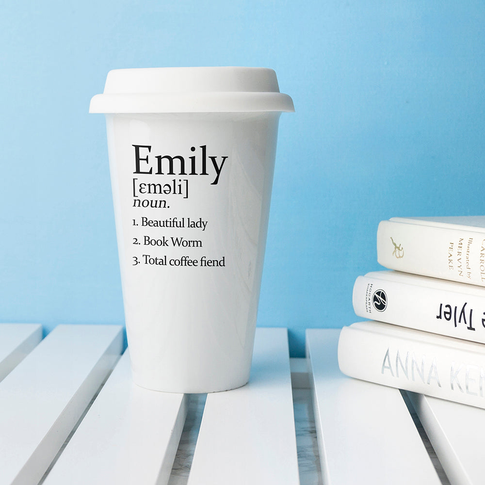 Personalised Definition Ceramic Eco Cup - treat-republic