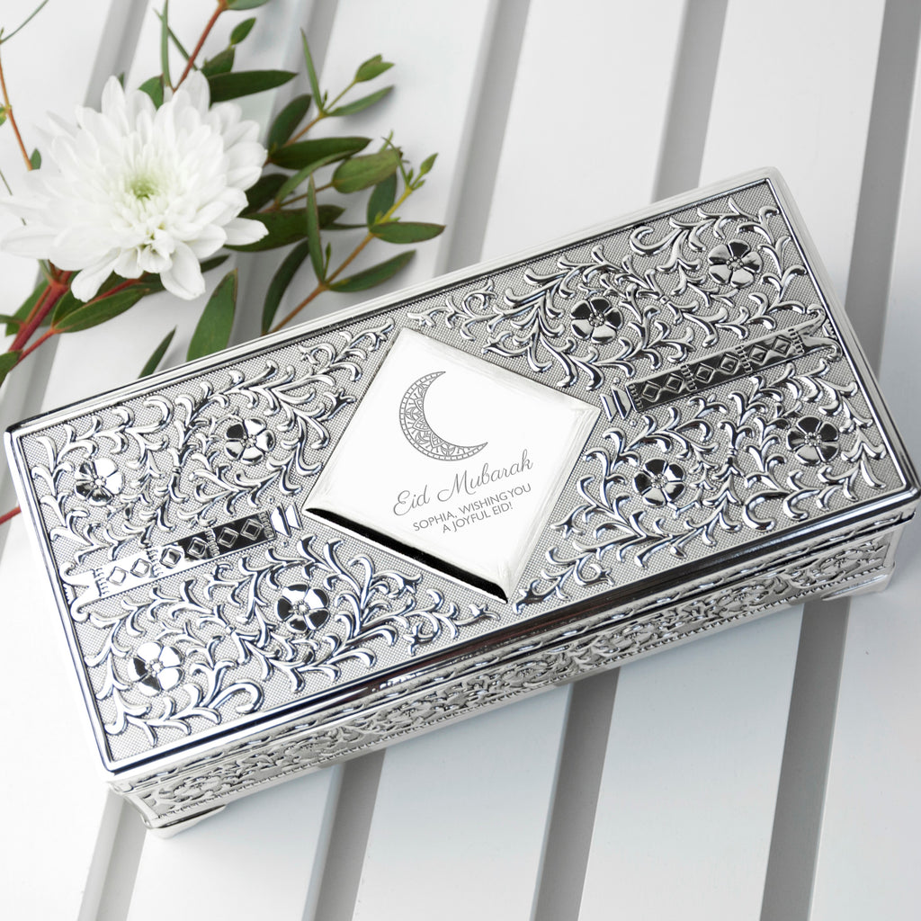 Personalised Eid Mubarak Jewellery Trinket Box - treat-republic