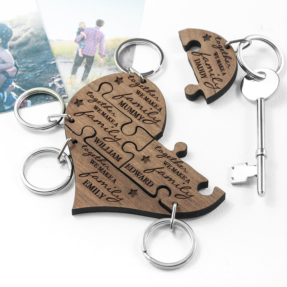 Personalised Family Together Keyring - treat-republic