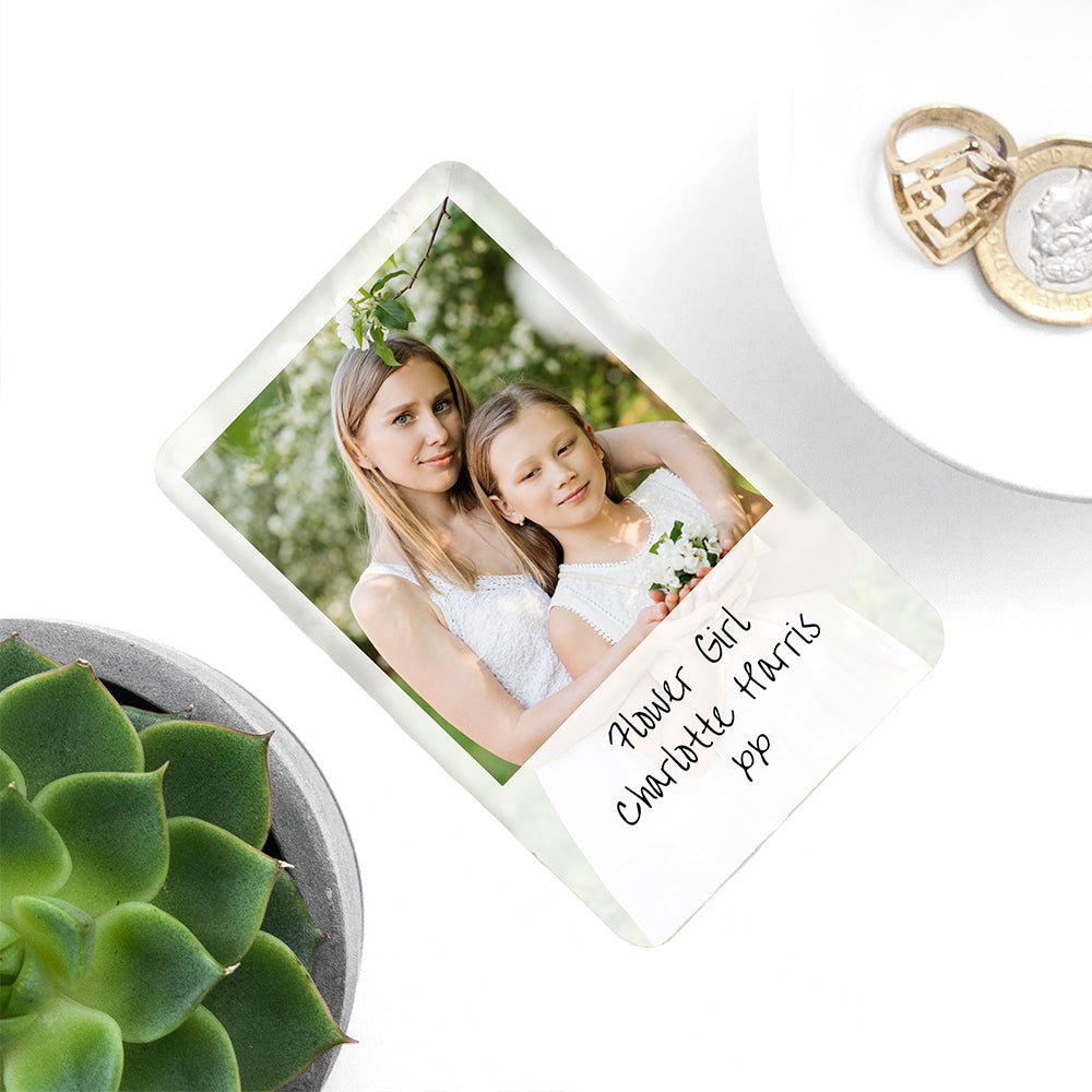 Personalised Flower Girl Photographic Wallet Keepsake - treat-republic