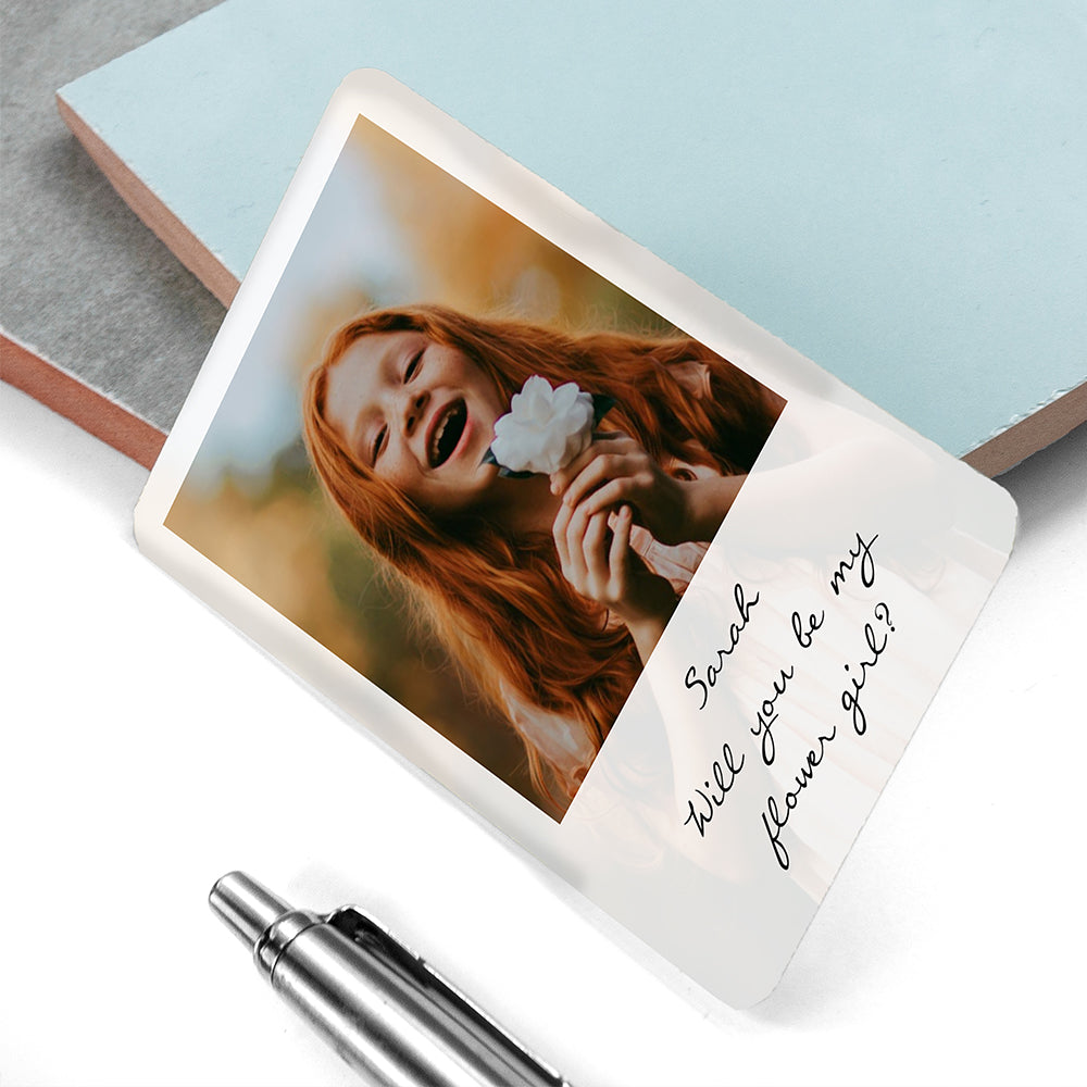 Personalised Flower Girl Photographic Wallet Keepsake - treat-republic