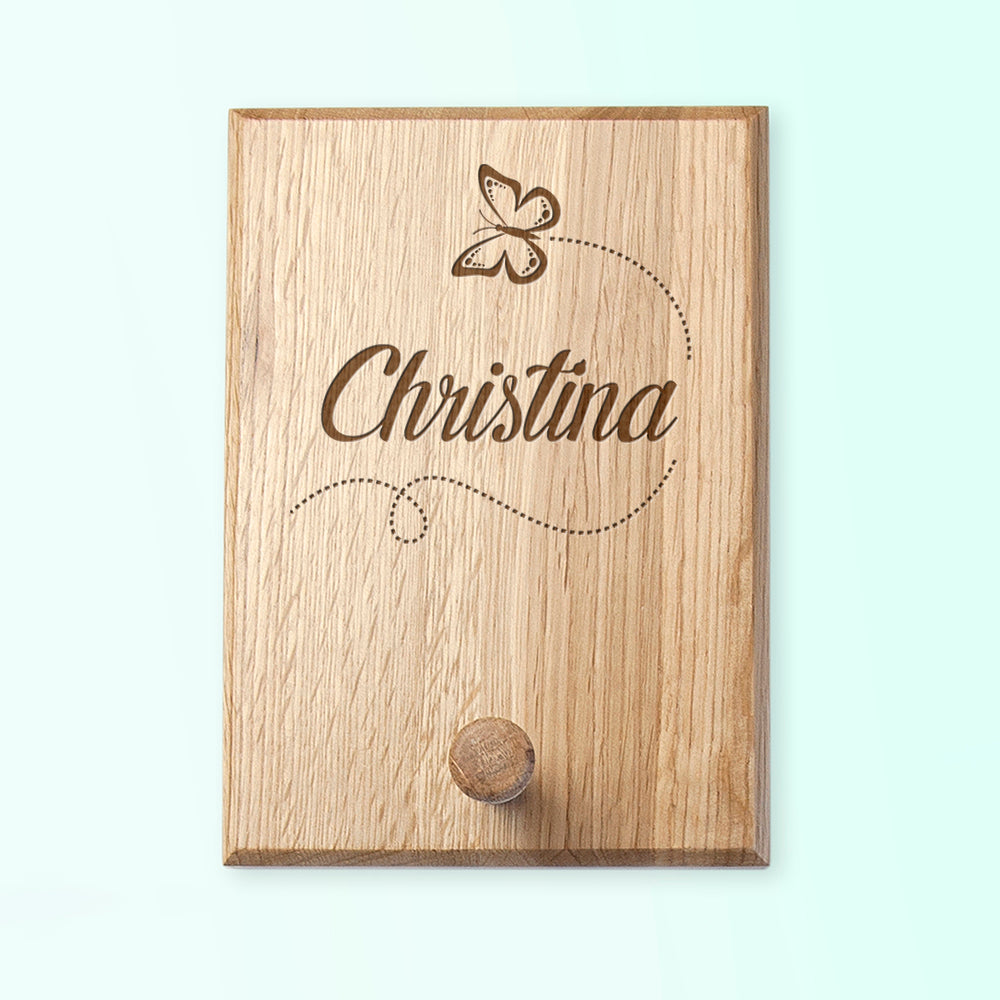 Personalised Flying Butterfly Peg Hook - treat-republic