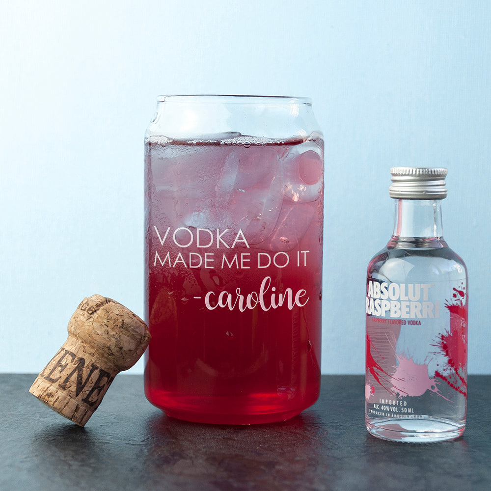 Personalised Guilty Pleasure Can Glass - treat-republic