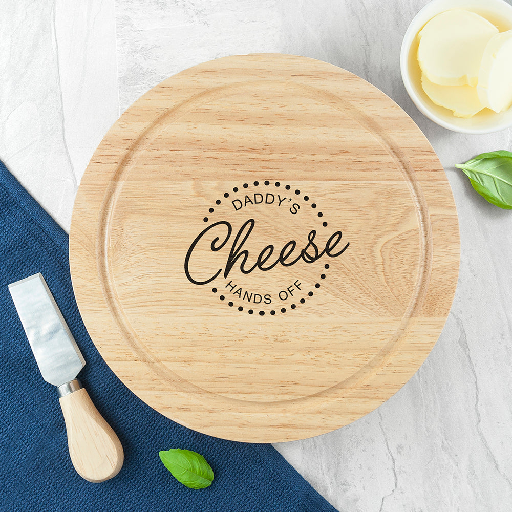 Personalised 'Hands Off' Cheese Board Set - treat-republic