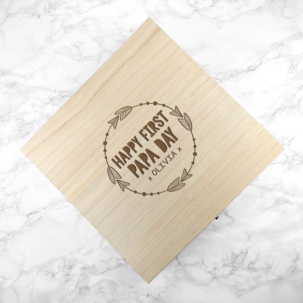 Personalised Happy First Papa Day Box - treat-republic