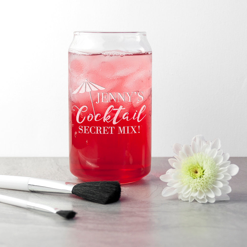 Personalised Happy Hour Can Glass - treat-republic
