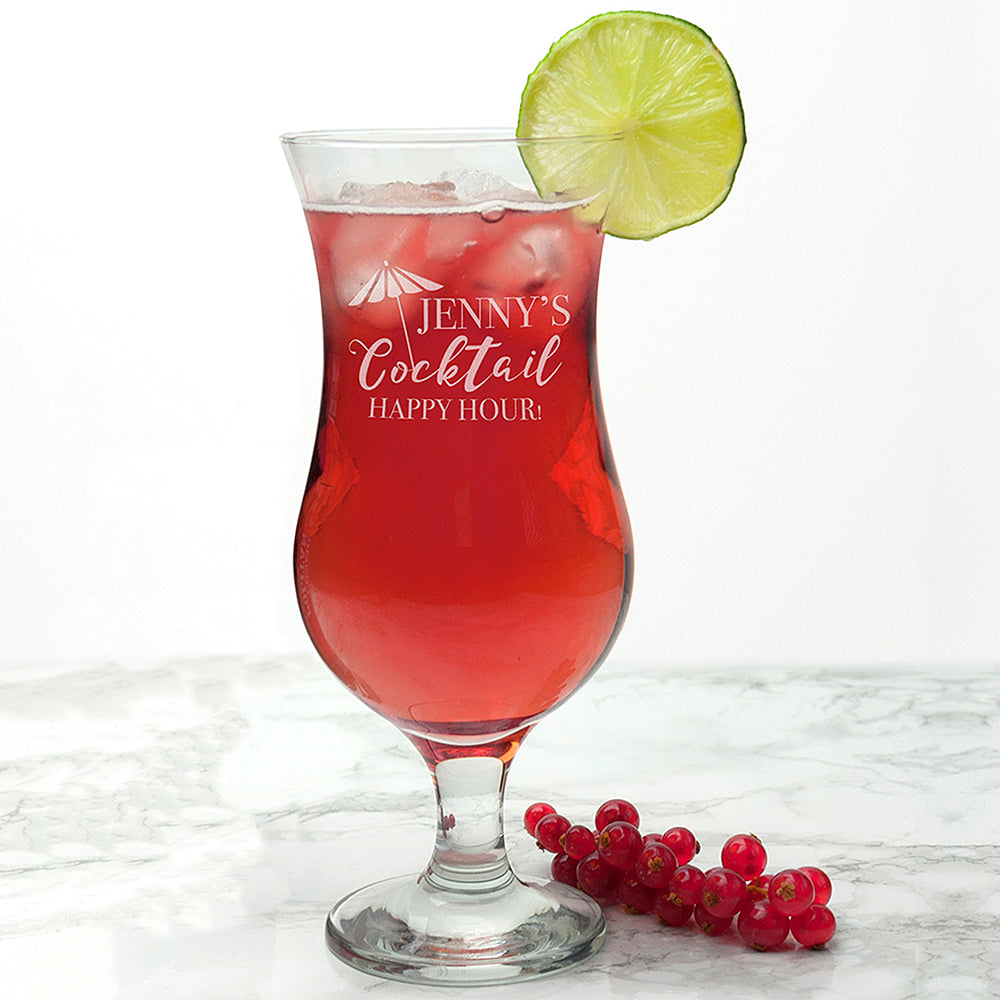 Personalised Happy Hour Cocktail Glass - treat-republic