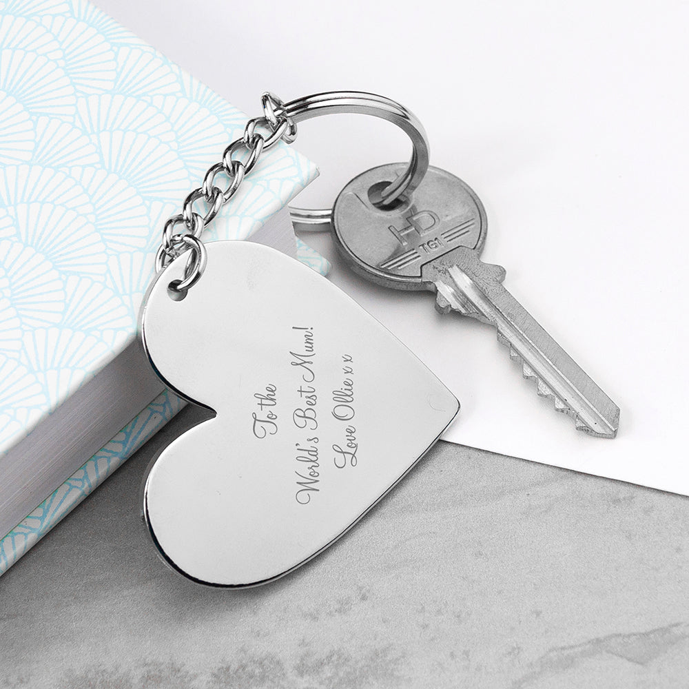 Personalised Heart Key Ring - treat-republic