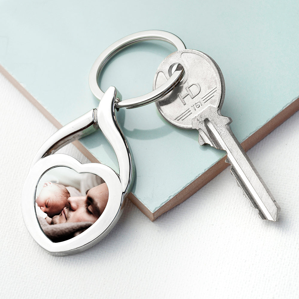 Personalised Heart Photo Key Ring - treat-republic
