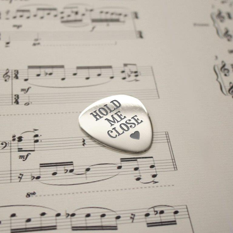 Personalised Hold Me Close Plectrum - treat-republic