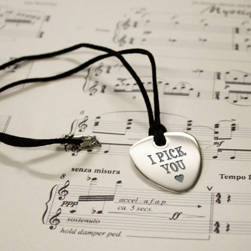 Personalised I Pick You Plectrum Pendant - treat-republic