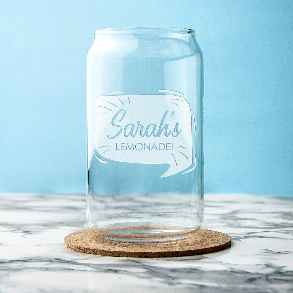 Personalised Lemonade Can Glass - treat-republic