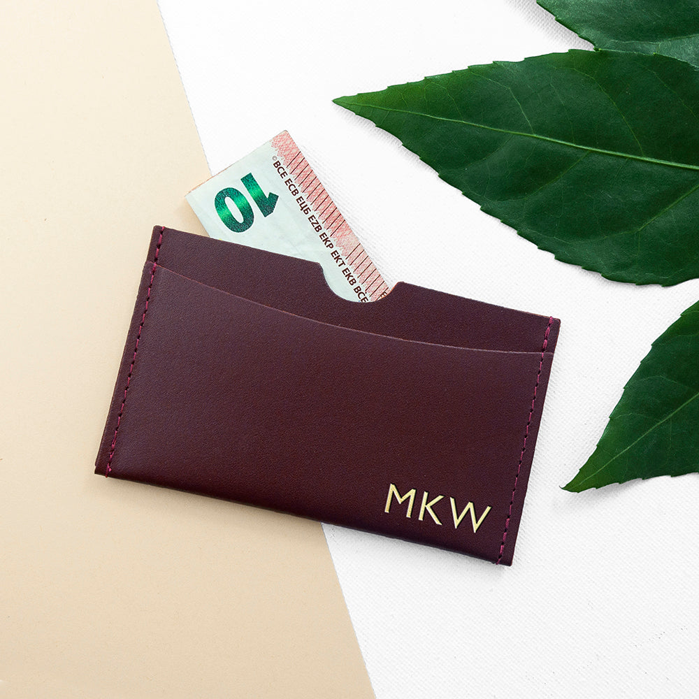 Personalised Luxury Leather Card Holder - treat-republic