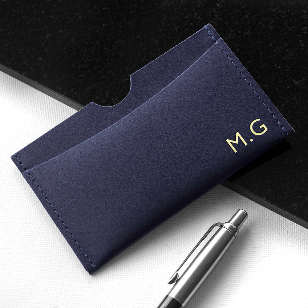 Personalised Luxury Leather Card Holder - treat-republic