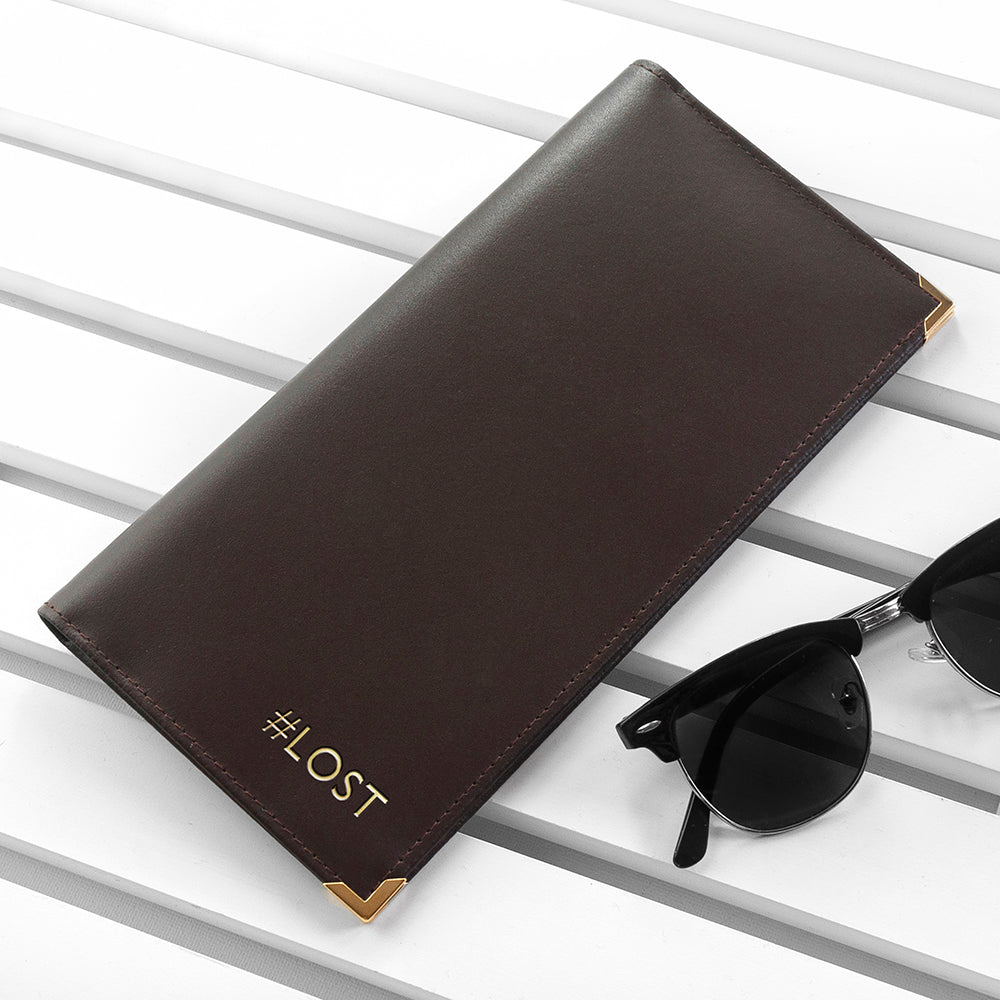 Personalised Luxury Leather Travel Wallet - treat-republic