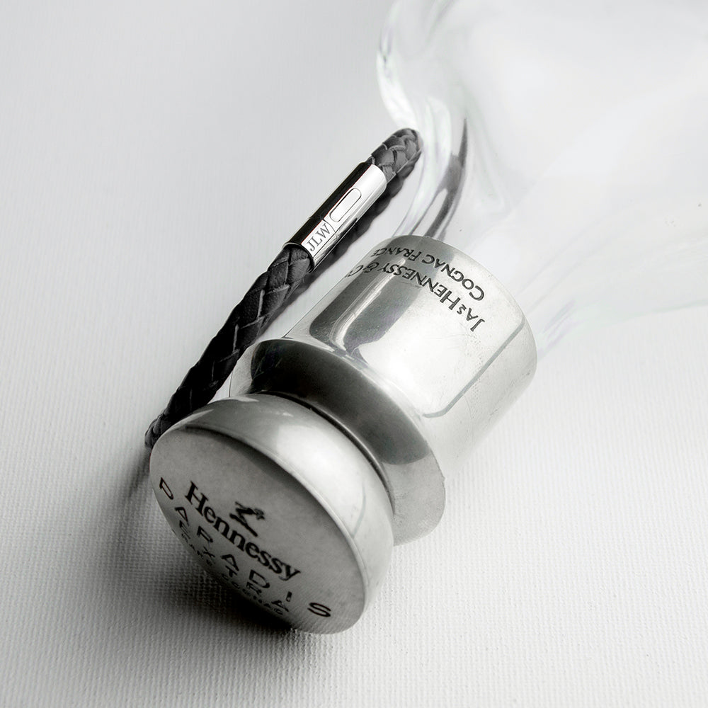 Personalised Men's Capsule Tube Woven Bracelet In Black - treat-republic