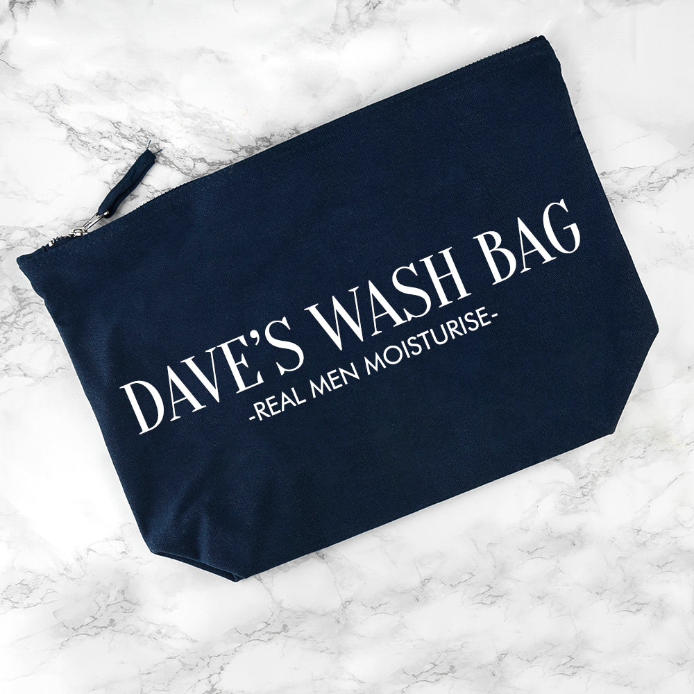 Personalised Men's Wash Bag in Navy - treat-republic