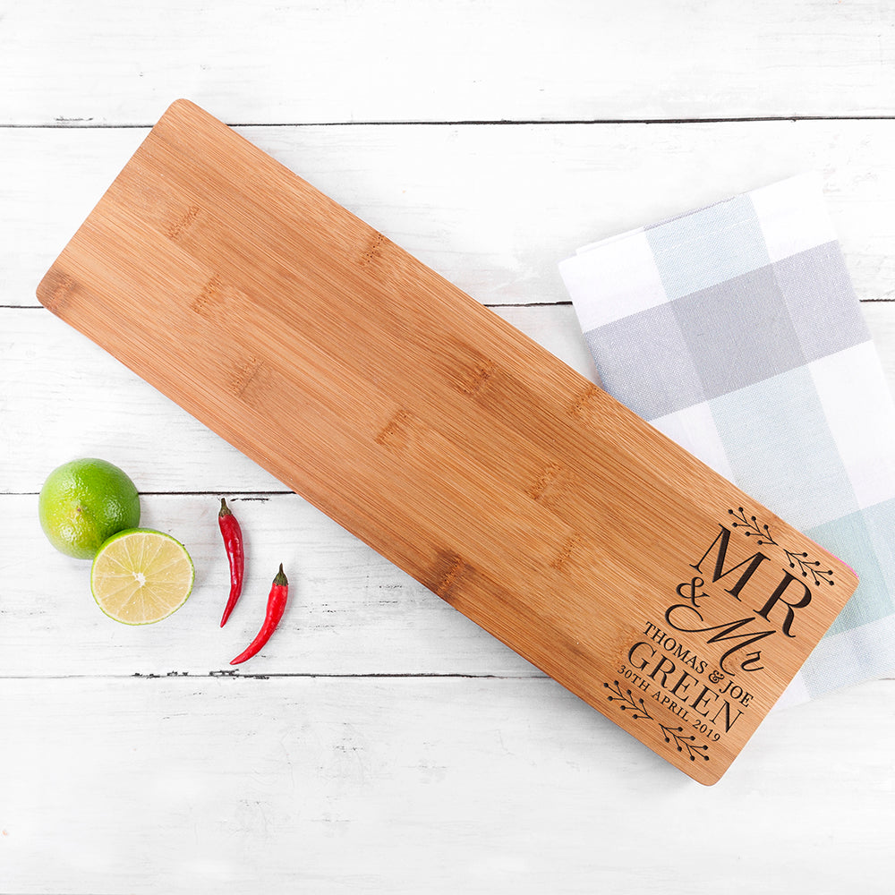 Personalised Mr and Mrs Serving Board - treat-republic