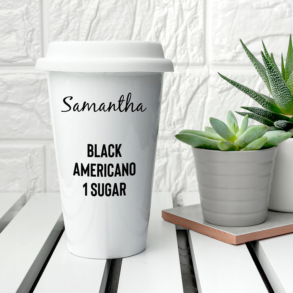 Personalised Name and Order Travel Mug - treat-republic