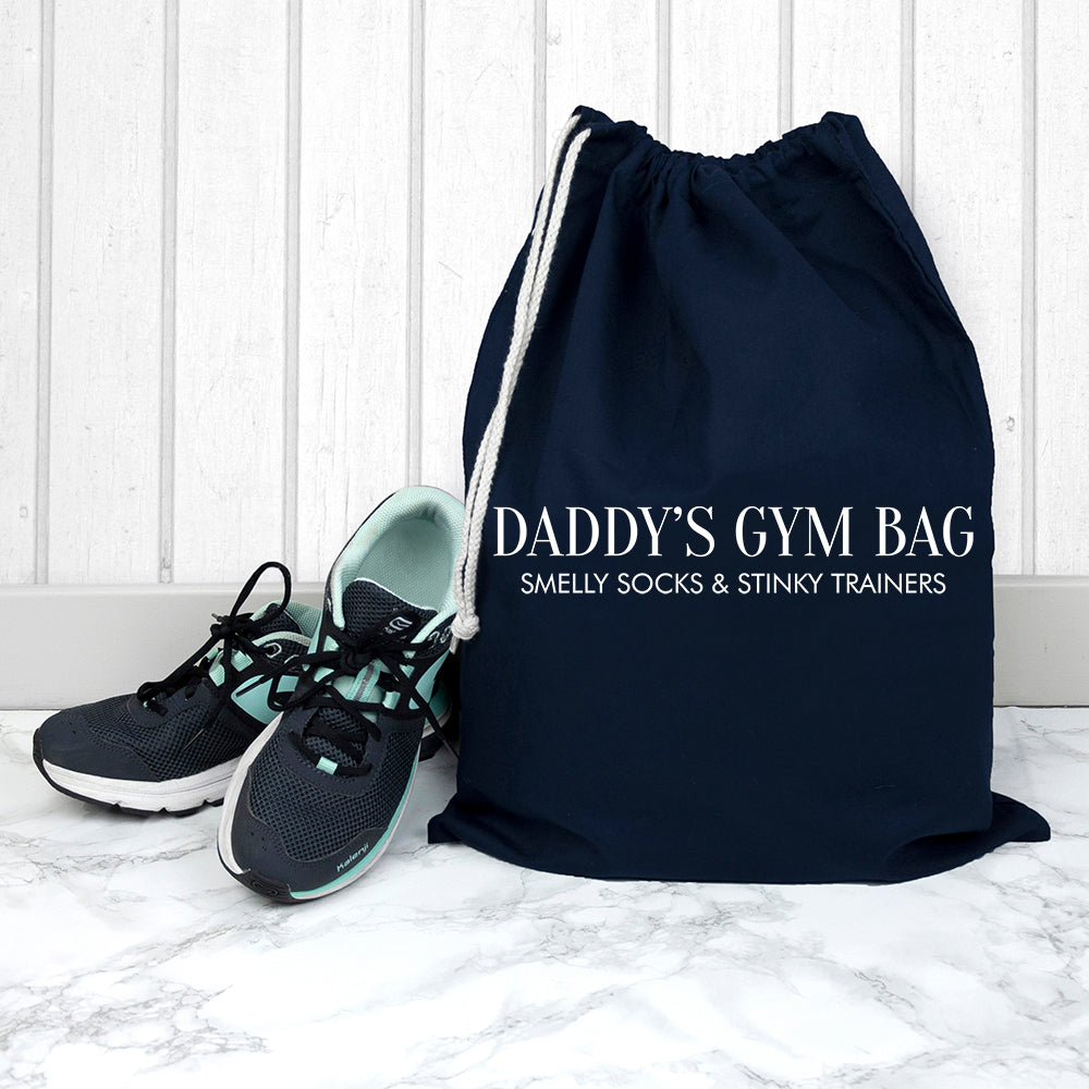 Personalised Cotton Navy Gym Bag - treat-republic