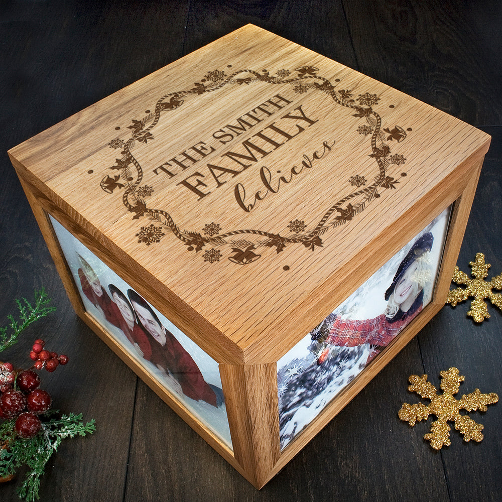 Personalised Our Family Believes Christmas Memory Box - treat-republic