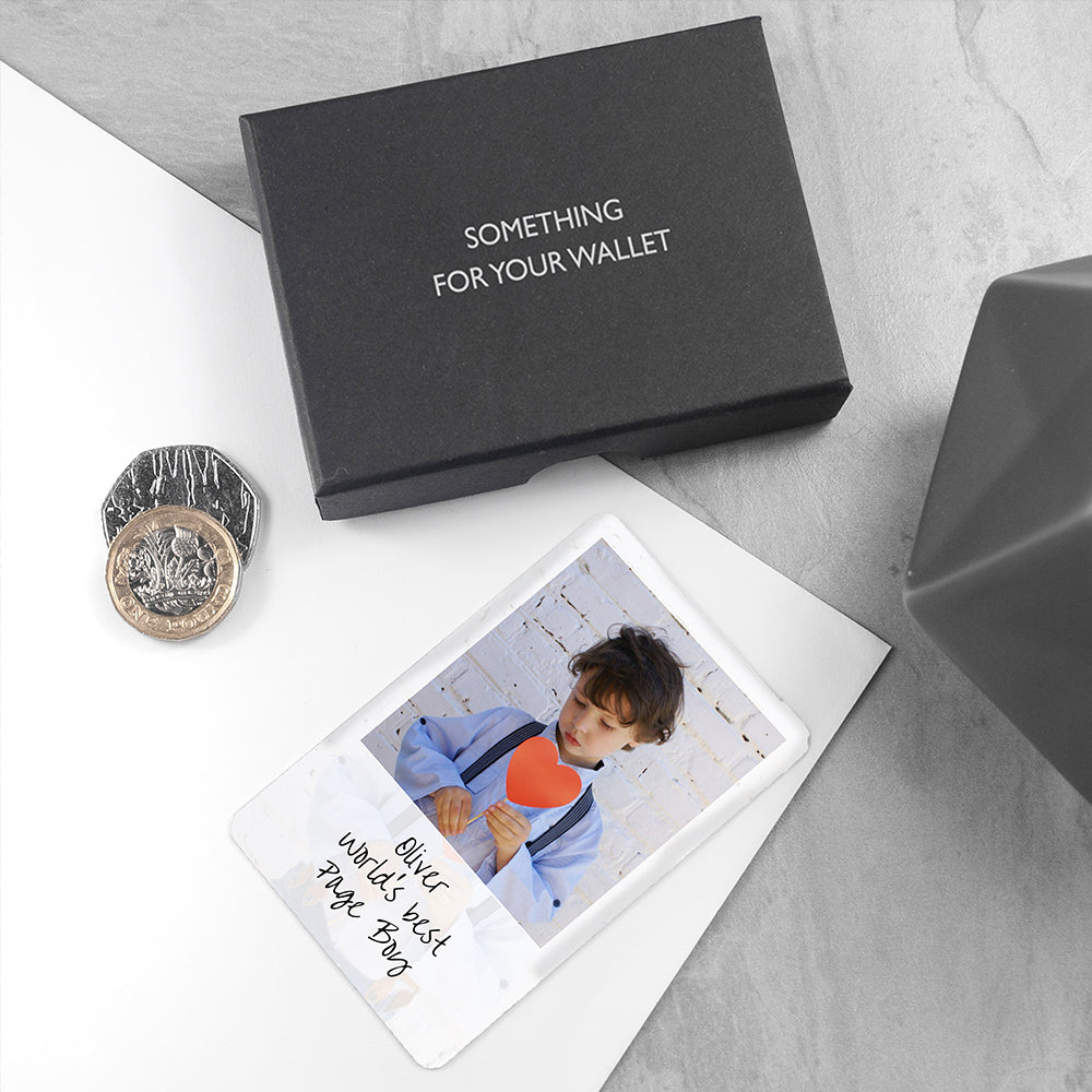 Personalised Page Boy Photographic Wallet Keepsake - treat-republic