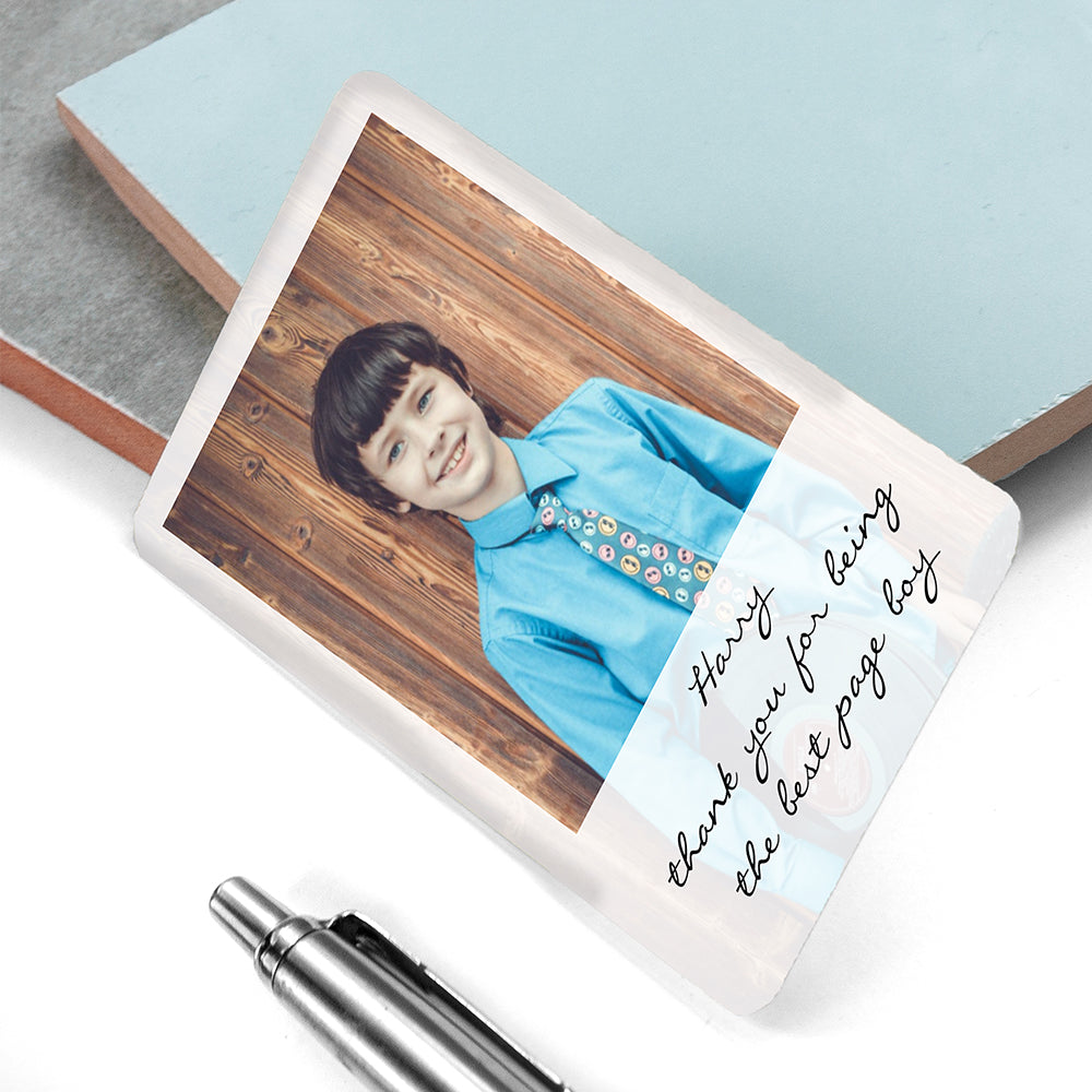 Personalised Page Boy Photographic Wallet Keepsake - treat-republic