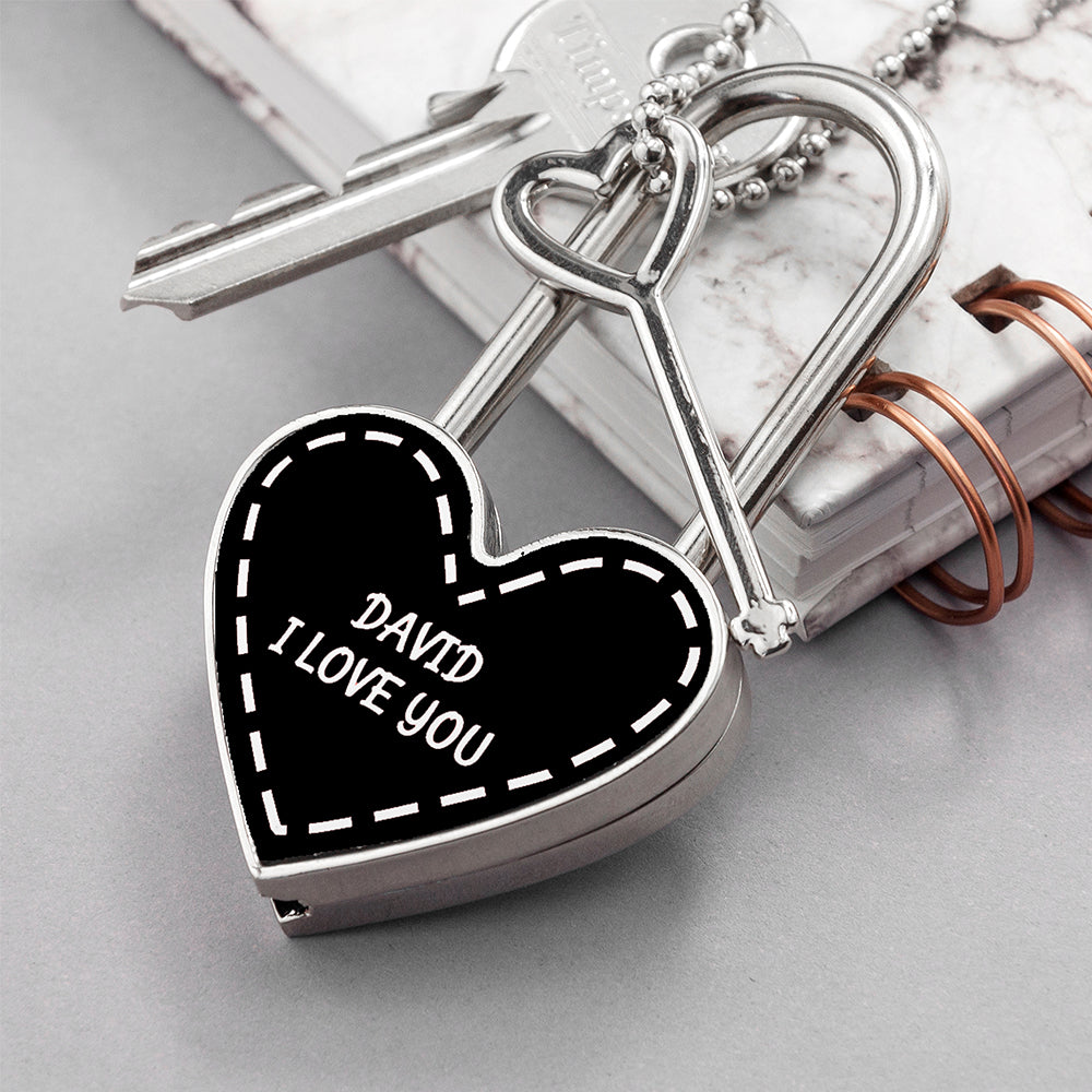 Personalised Parisienne Heart Padlock - treat-republic