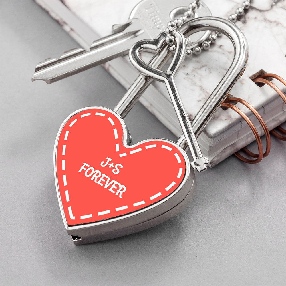 Personalised Parisienne Heart Padlock - treat-republic