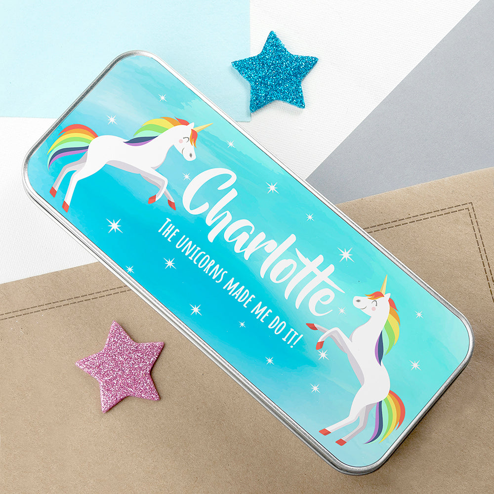 Personalised Rainbow Unicorn Pencil Case - treat-republic