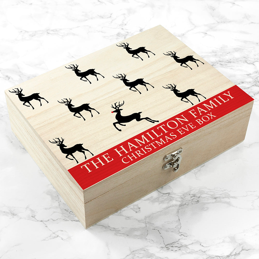 Personalised Reindeer Family Christmas Eve Box - treat-republic