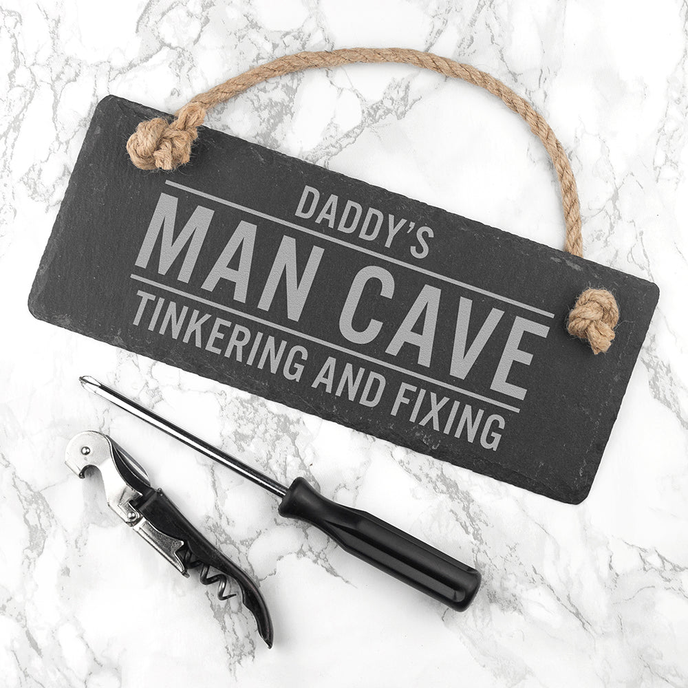Personalised Slate Man Cave Sign - treat-republic