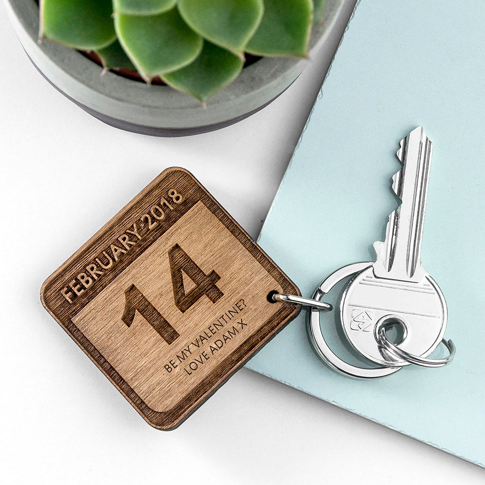Personalised Special Calendar Day Square Keyring - treat-republic
