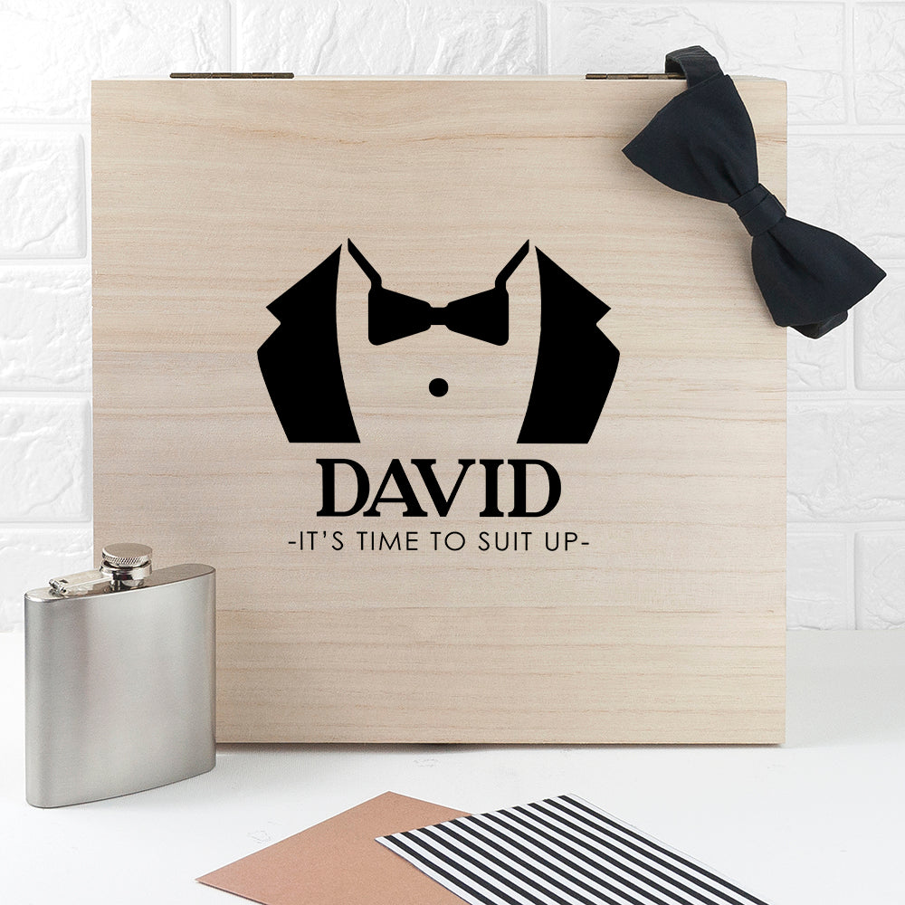 Personalised Suit Up Wedding Box - treat-republic