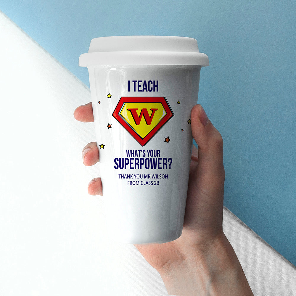 Personalised Super Teacher Travel Mug - treat-republic