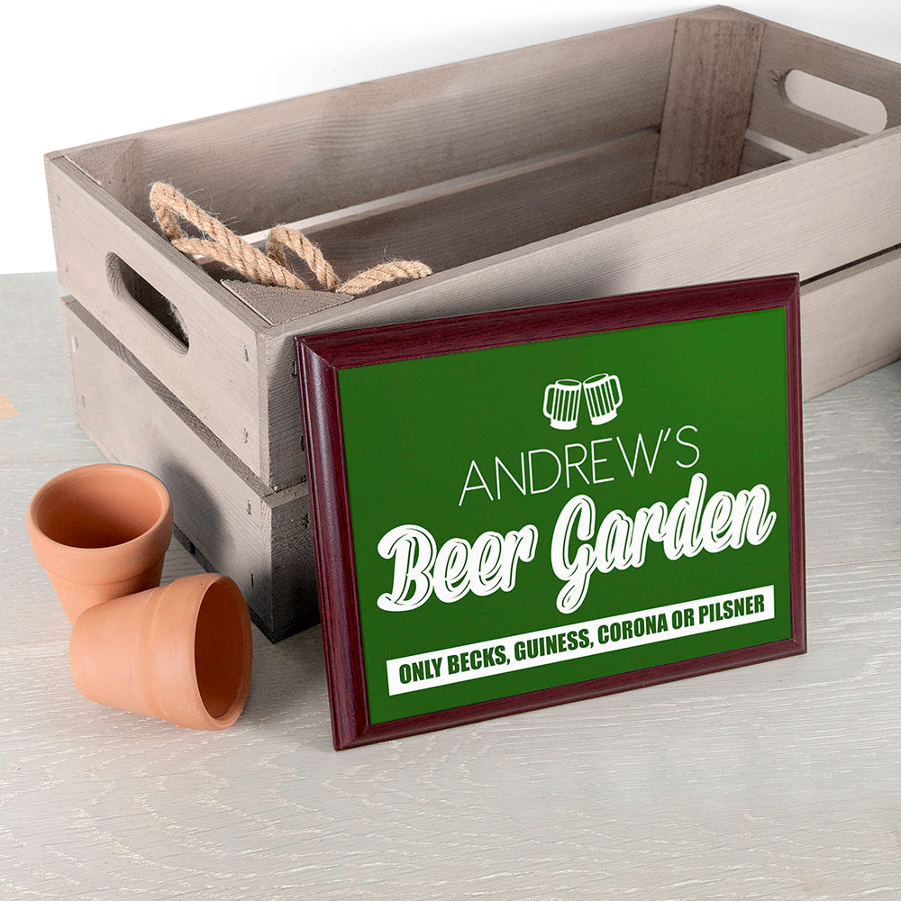 Personalised Welcome To My Beer Garden Plaque - treat-republic