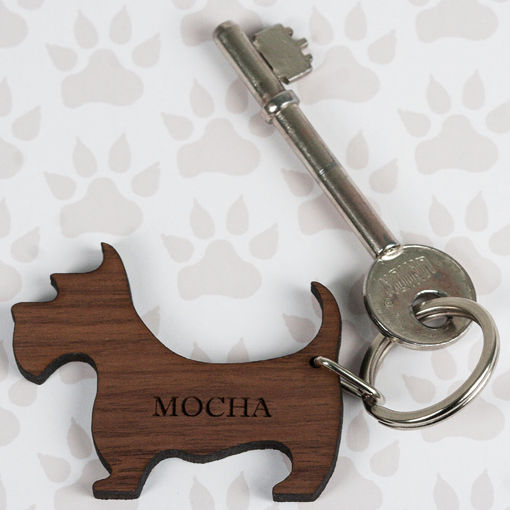 Personalised Wooden Dog Key Ring - treat-republic