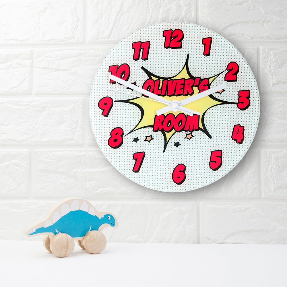 Pow! Personalised Comic Wall Clock - treat-republic