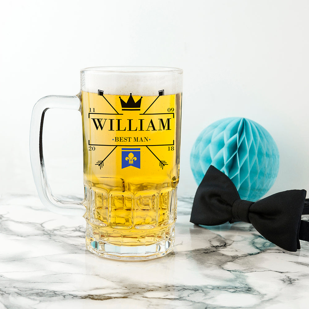 Royal Emblem Wedding Tankard - treat-republic