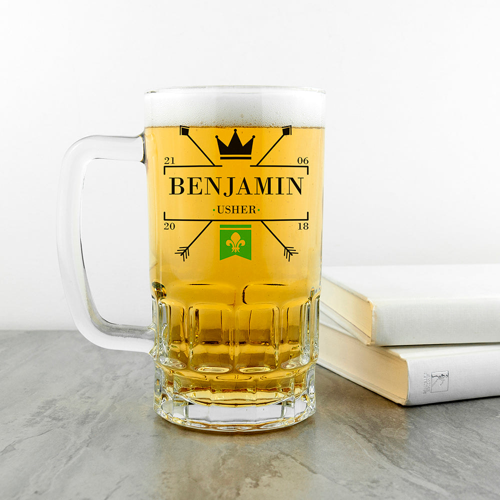 Royal Emblem Wedding Tankard - treat-republic