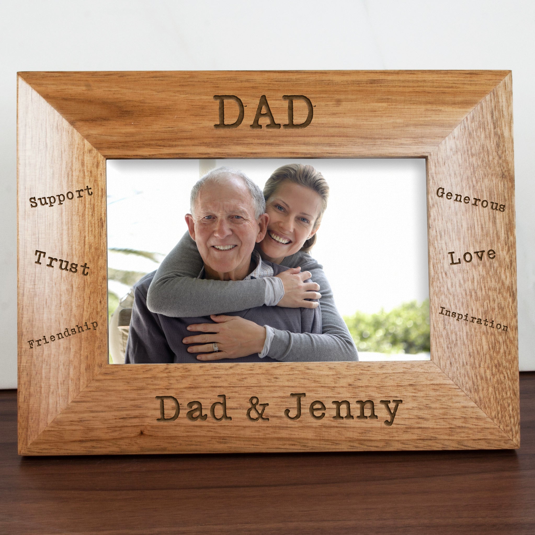 Sentiments Dad Engraved Photo Frame - treat-republic