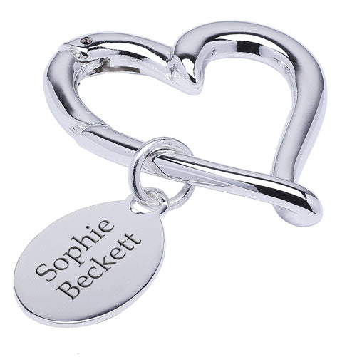 Silver Plated Beating Heart Keyring - treat-republic