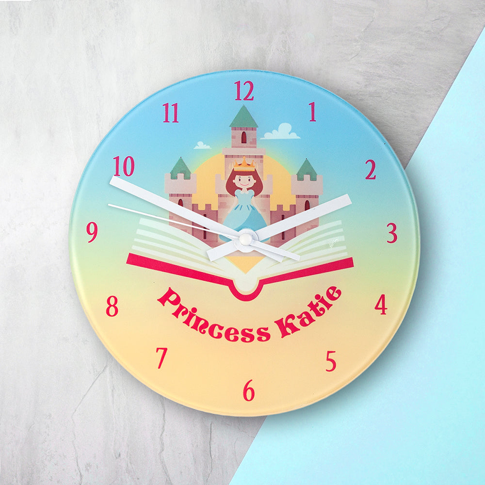 Storybook Princess Personalised Wall Clock - treat-republic
