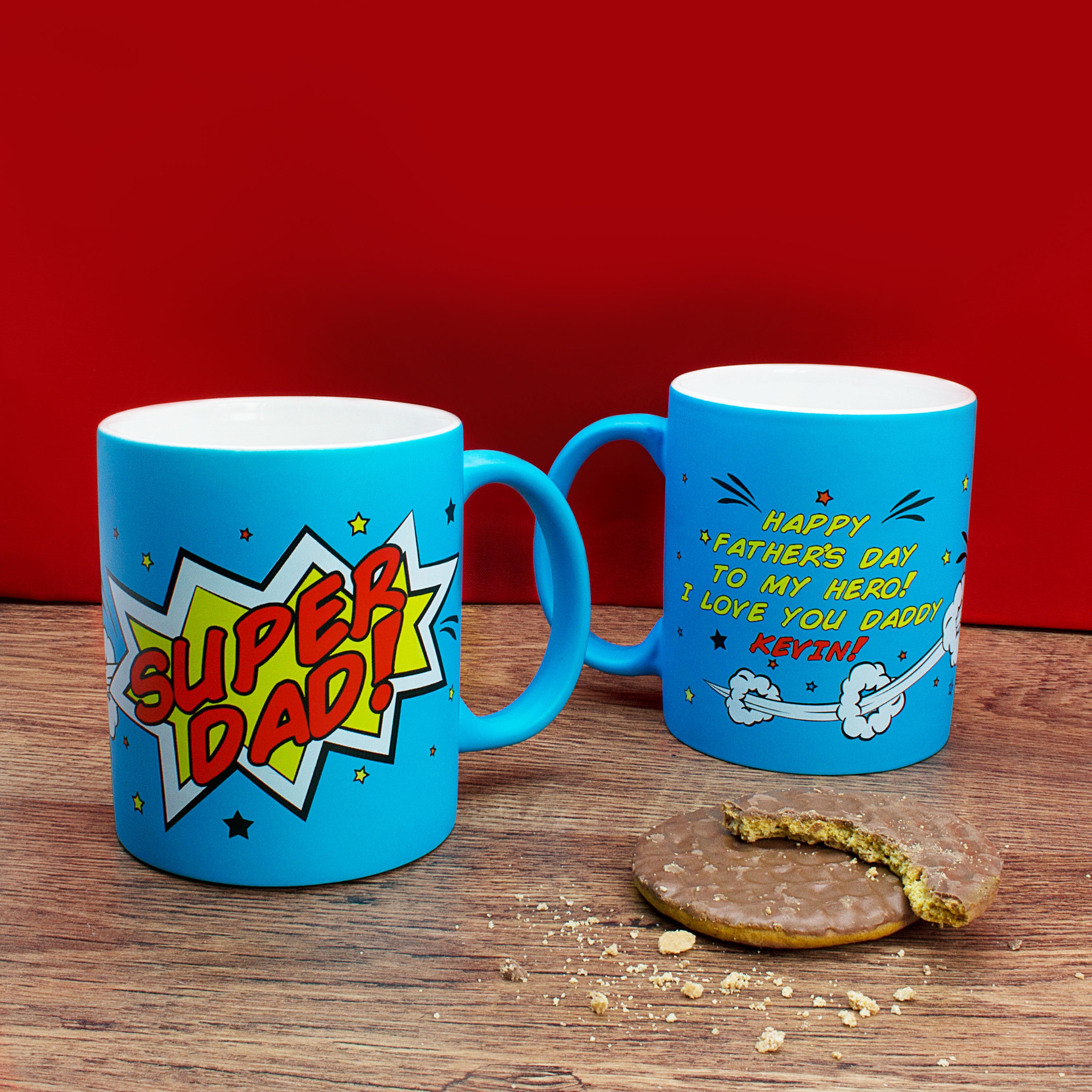 Personalised Superdad! Matte Coloured Mug - treat-republic