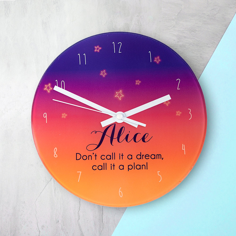 The Desert At Dusk Personalised Wall Clock - treat-republic