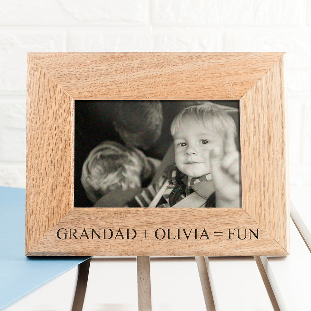 Wordsworth Collection Fun with Grandad Engraved Photo Frame - treat-republic